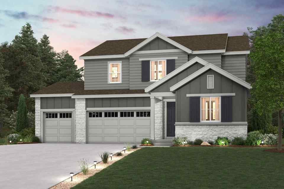 A house with a driveway.