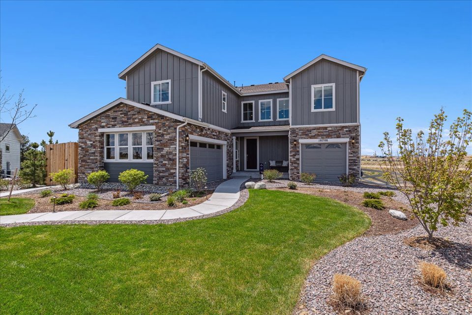 A house with a driveway.