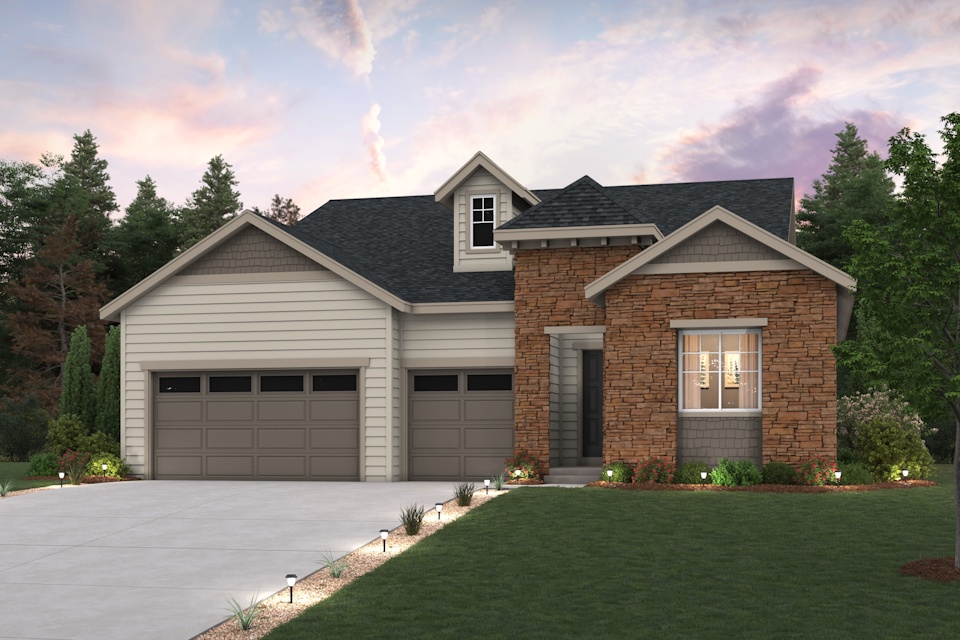 A house with a driveway.