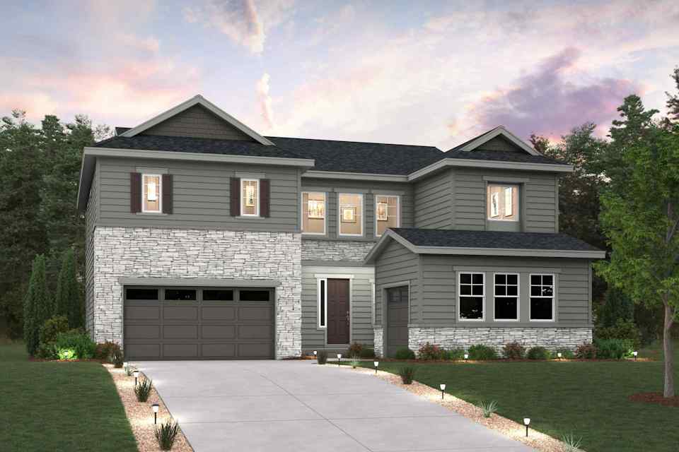 A house with a driveway.