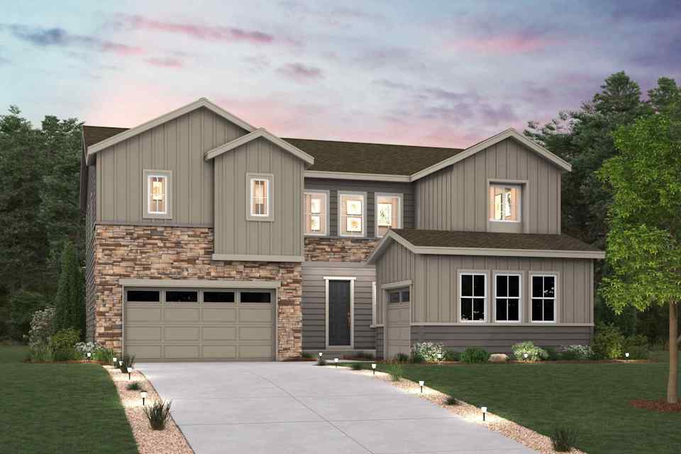 A house with a driveway.