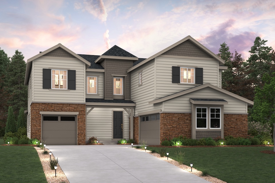 A house with a driveway.