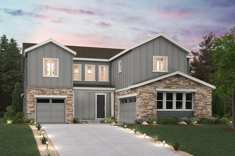 A house with a driveway.