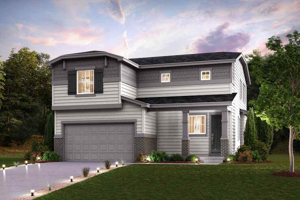 A house with a garage.