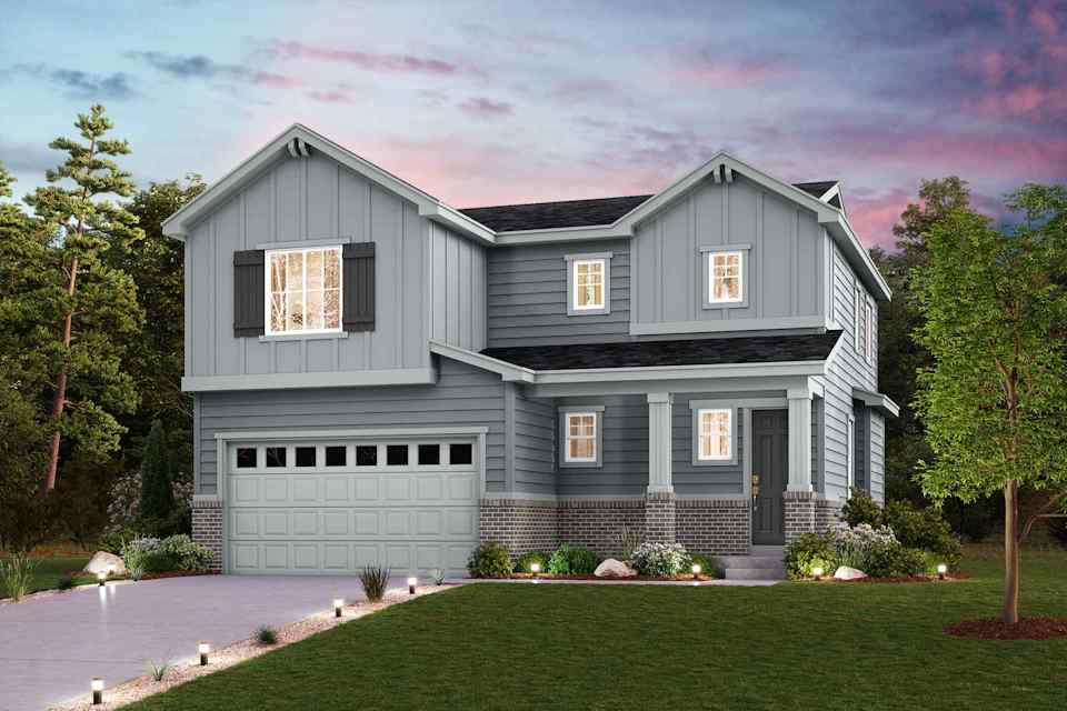 A house with a driveway.