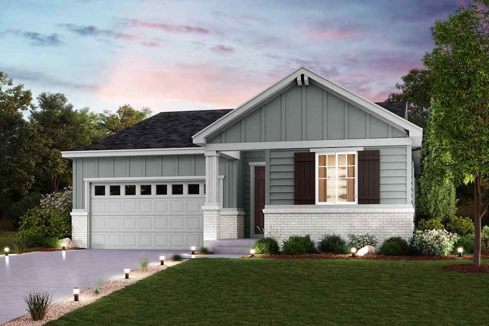 A house with a driveway.