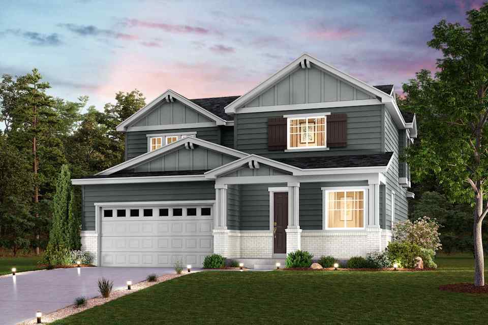 A house with a garage.
