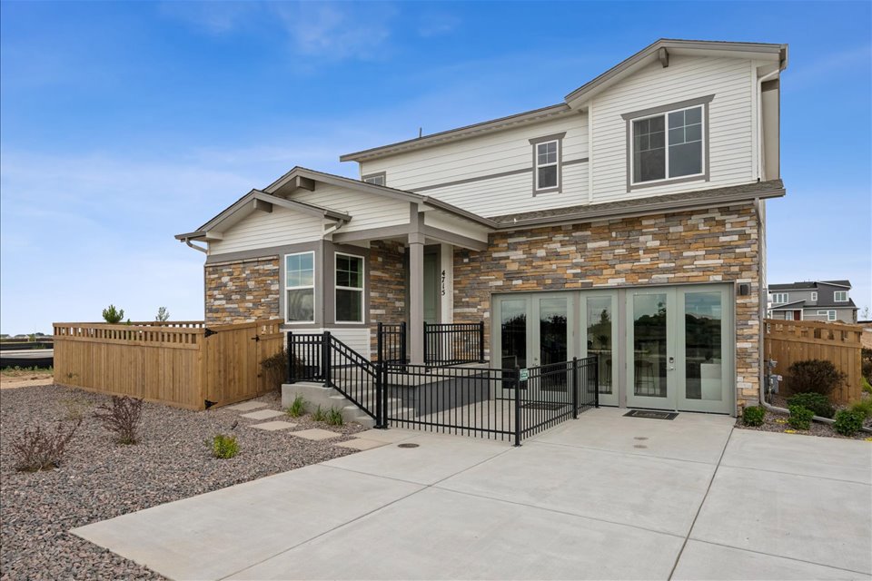 A house with a fence.