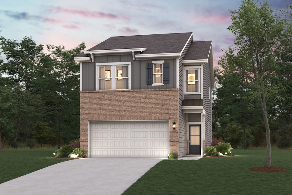 A house with a garage.