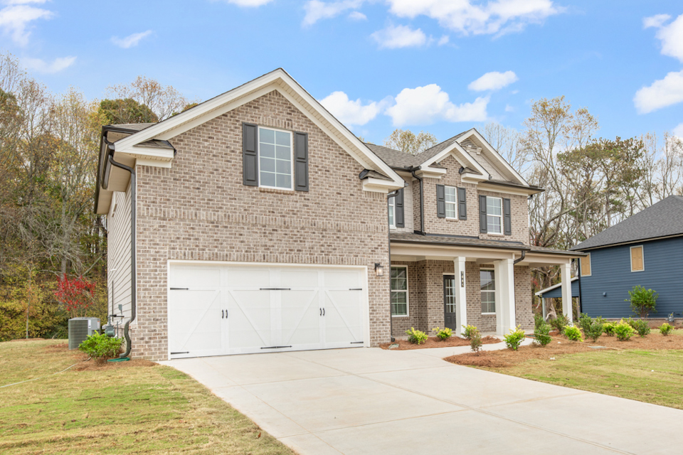 A house with a garage.