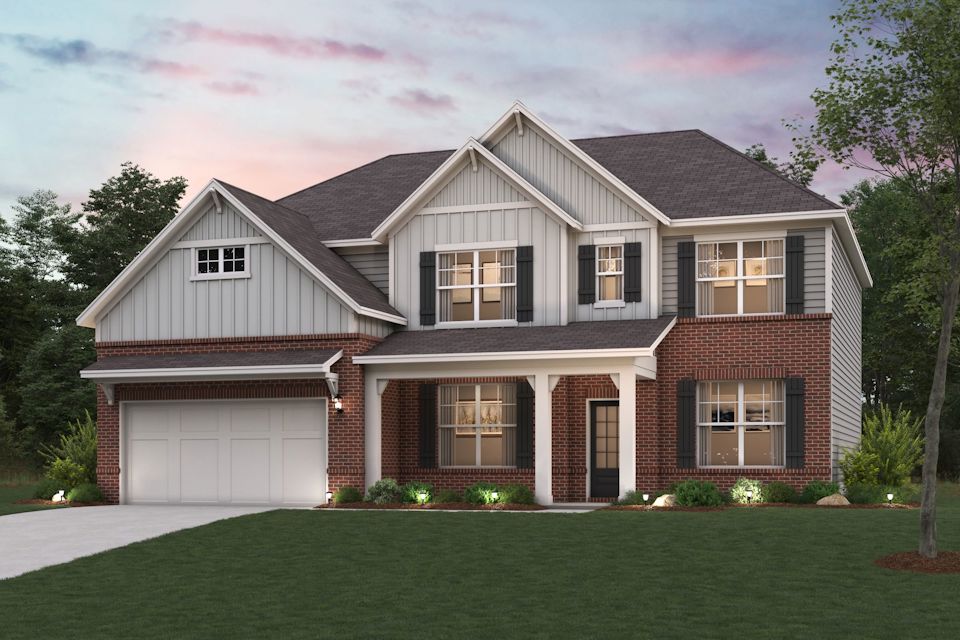 A house with a garage.