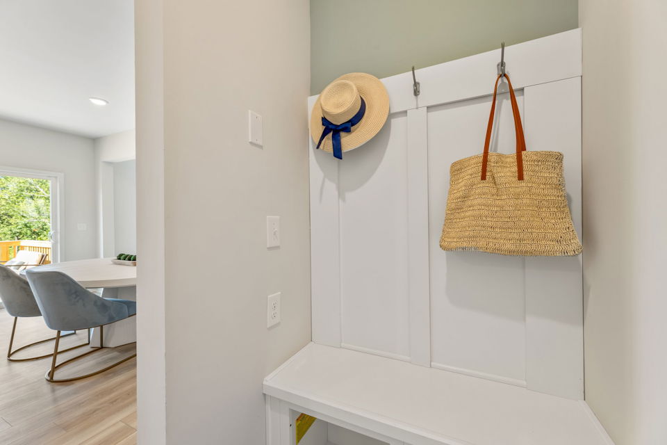 A hat on a wall.