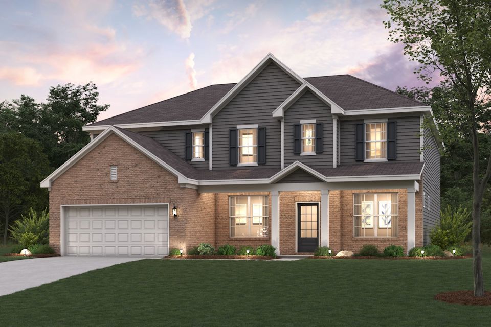 A house with a garage.
