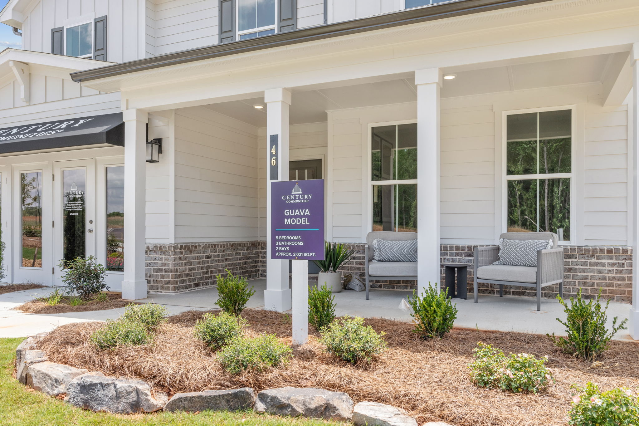 A sign in front of a building.