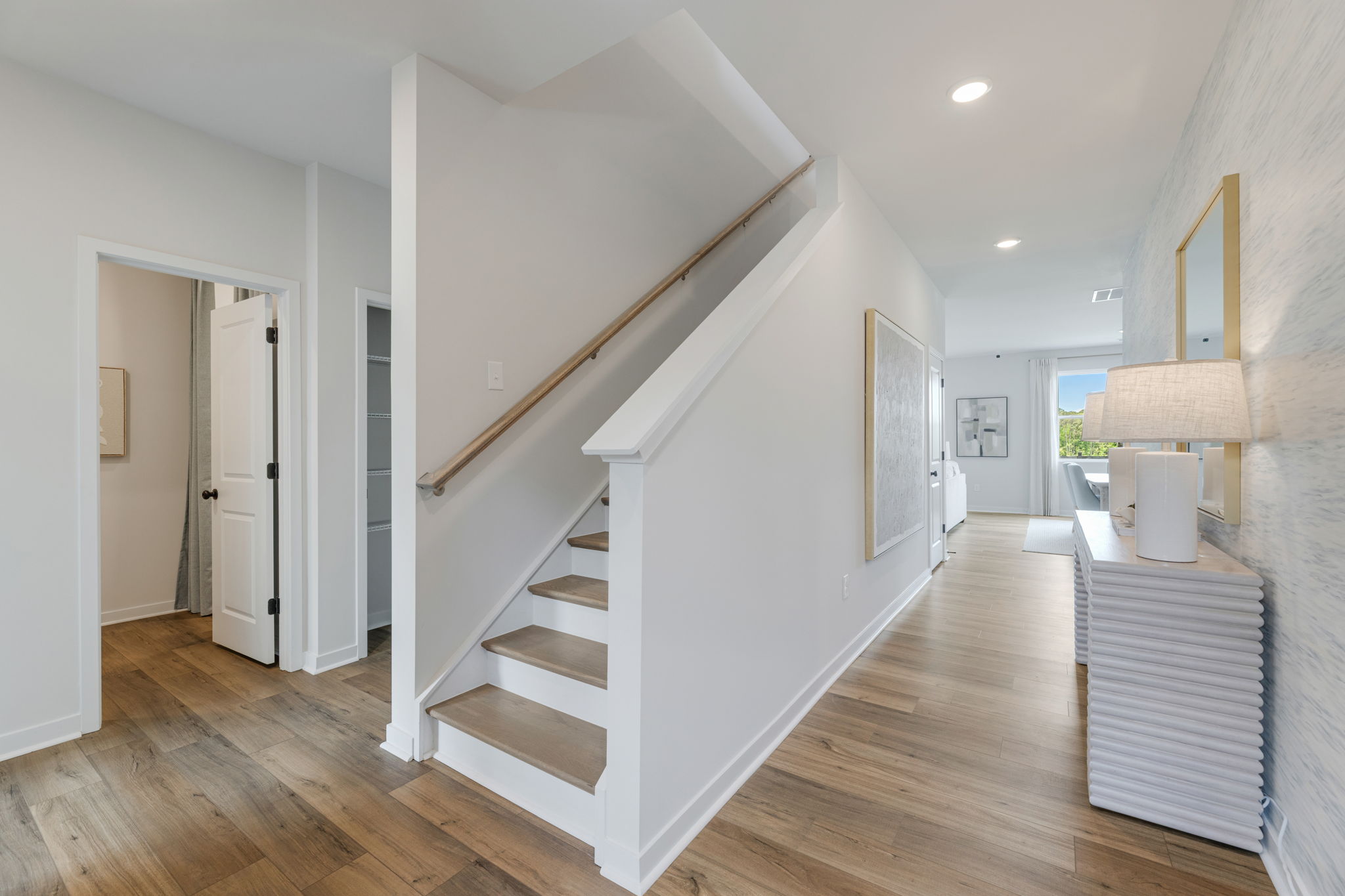 A staircase in a house.