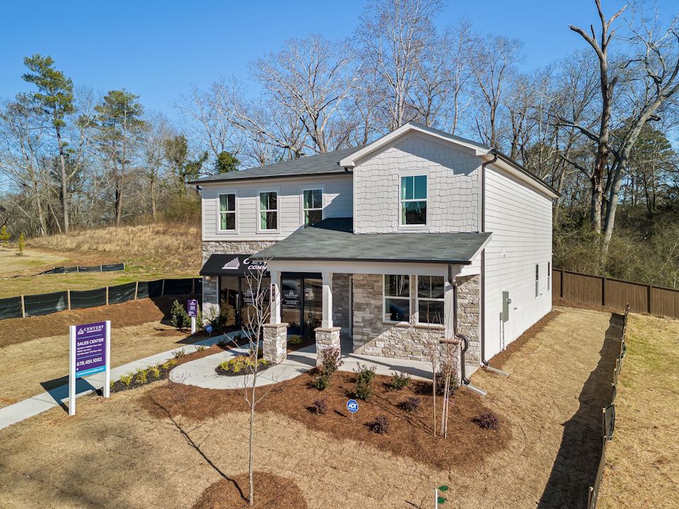 A house with a fence around it.