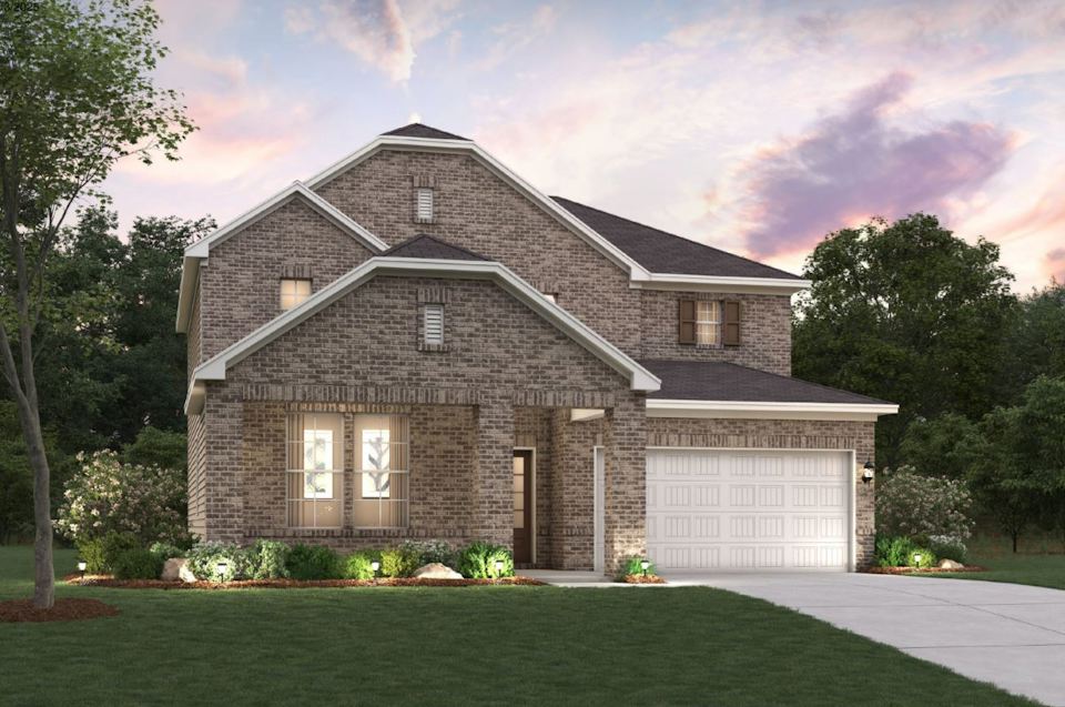 A house with a garage.