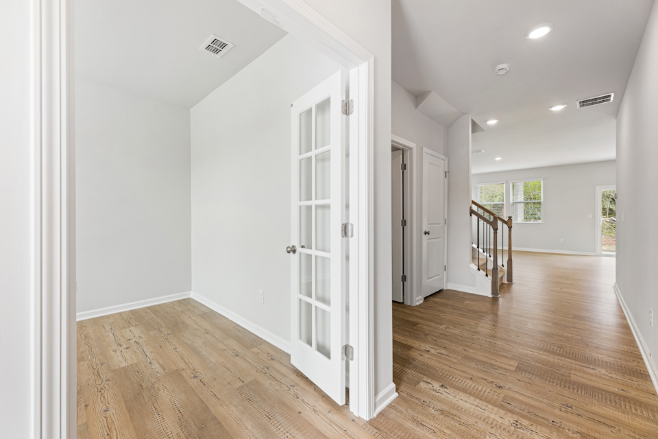 A room with white walls.