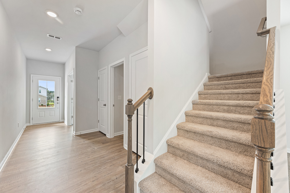 A staircase in a house.