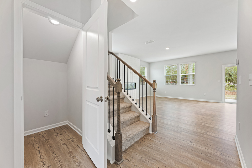 A staircase in a house.