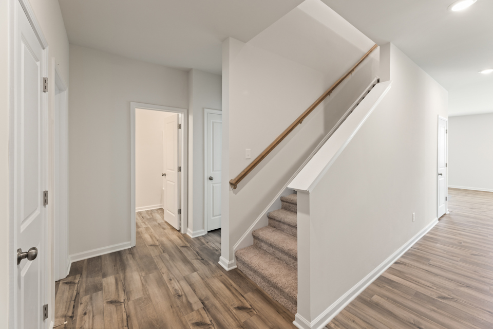A staircase in a house.