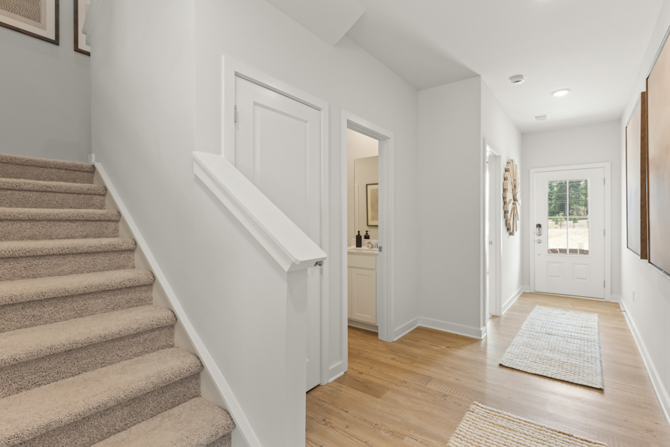 A staircase in a house.