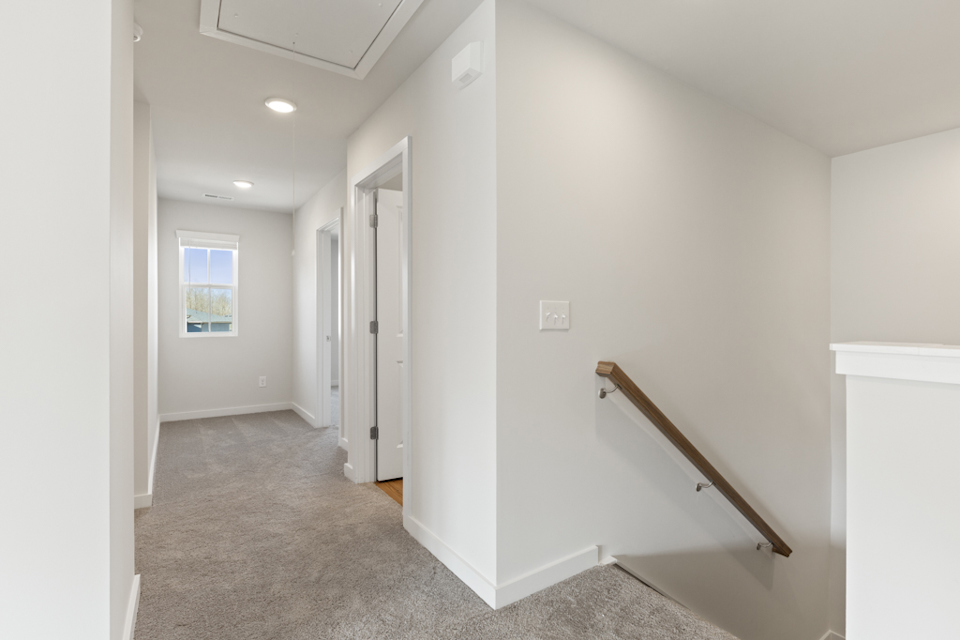 A staircase in a room.