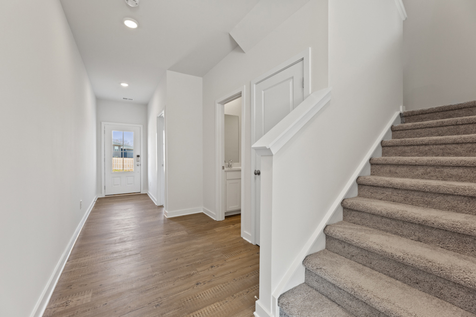A staircase in a house.