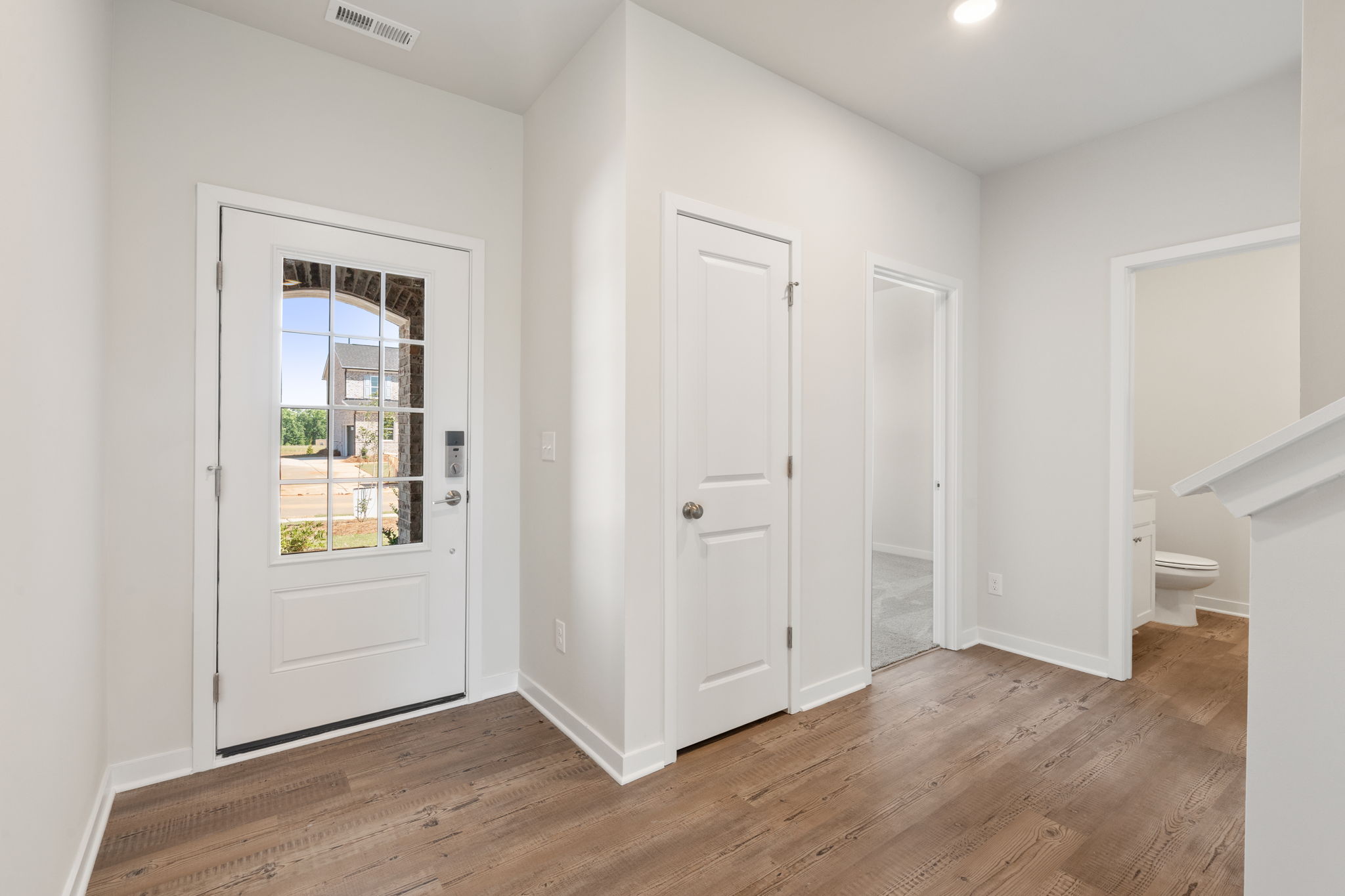 A room with white doors.