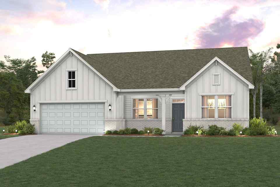 A house with a garage.
