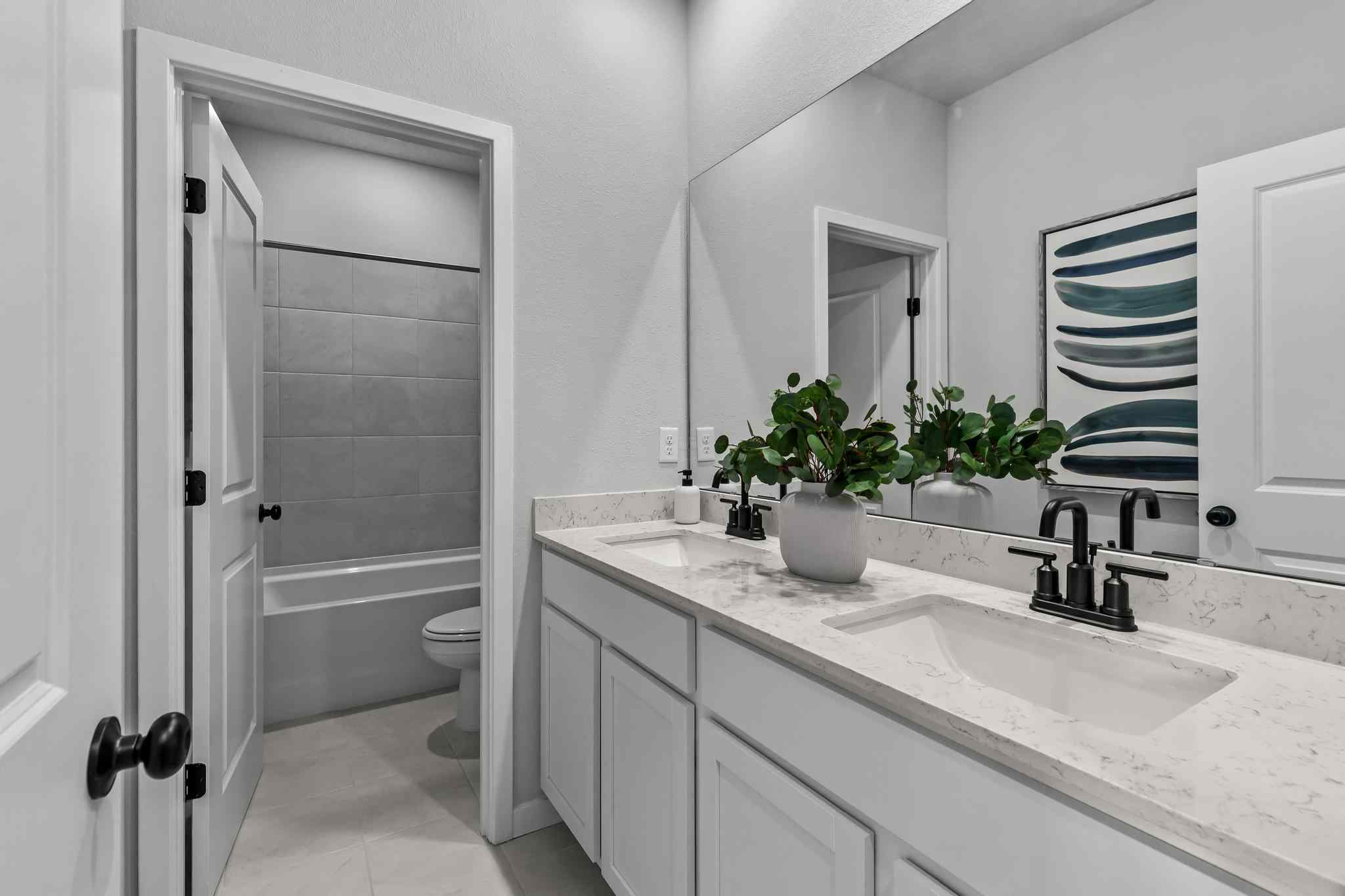 A bathroom with a sink and a toilet.