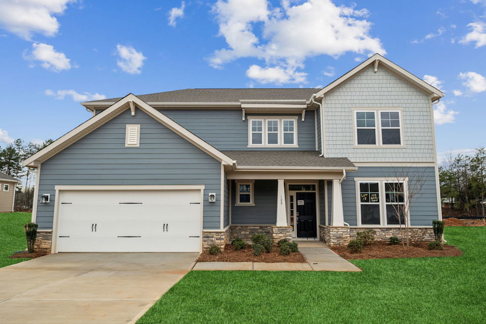 A house with a garage.