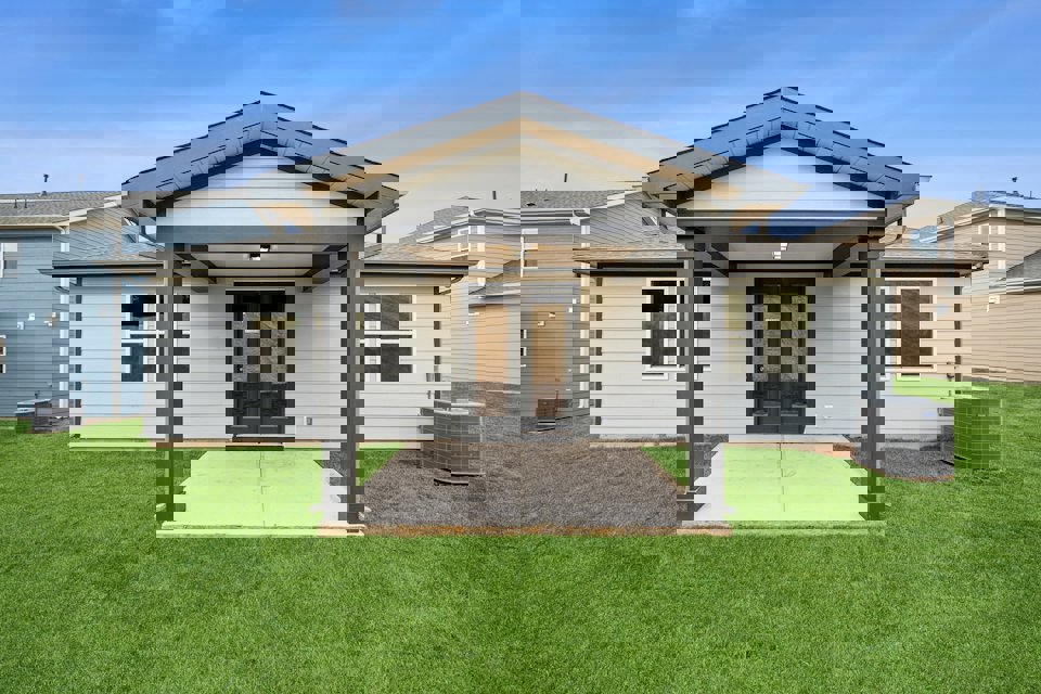 A house with a garage.