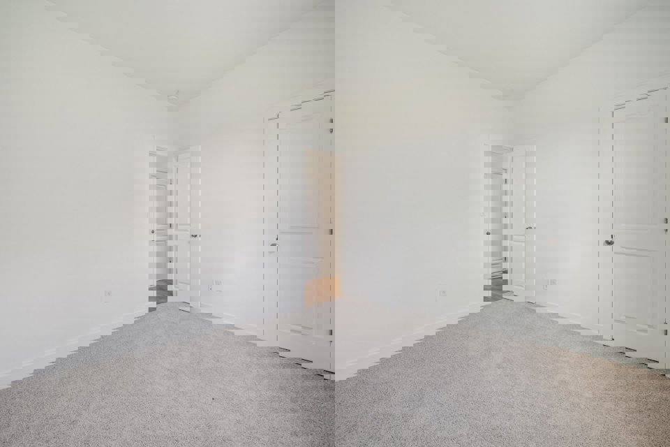 A room with white doors.