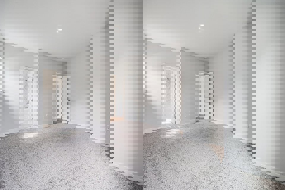 A room with white walls.