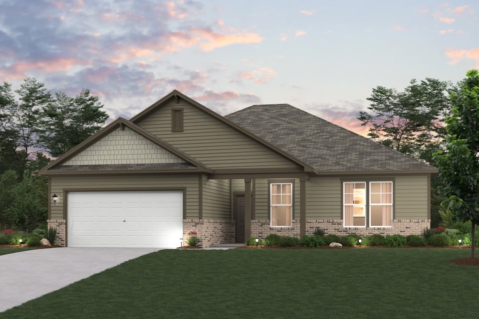 A house with a garage.