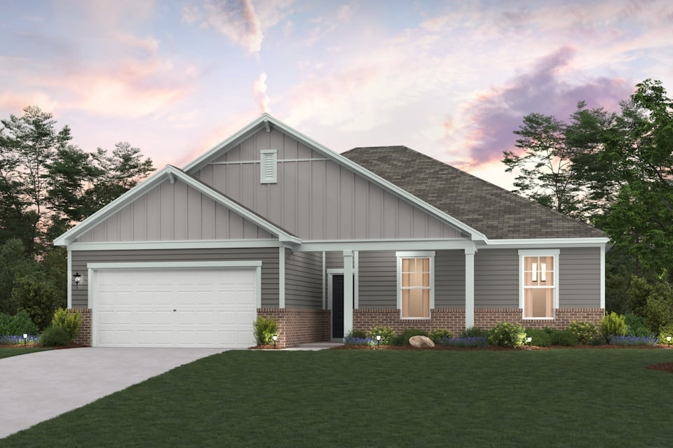A house with a garage.