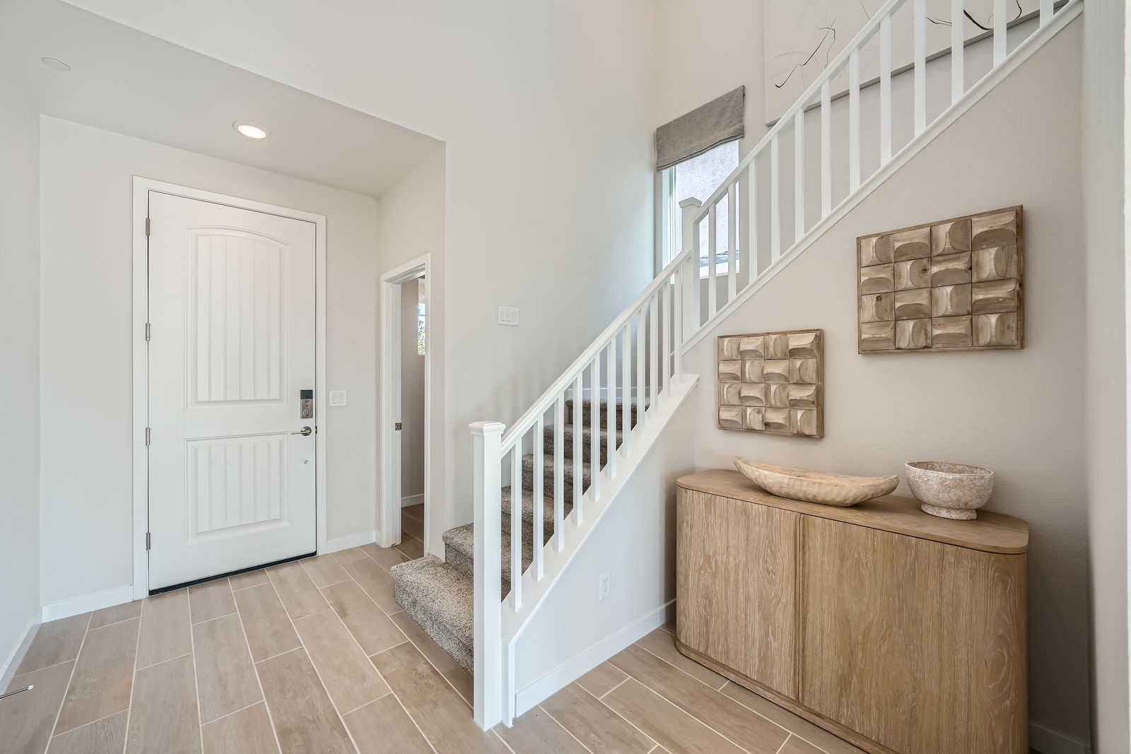 A staircase in a house.