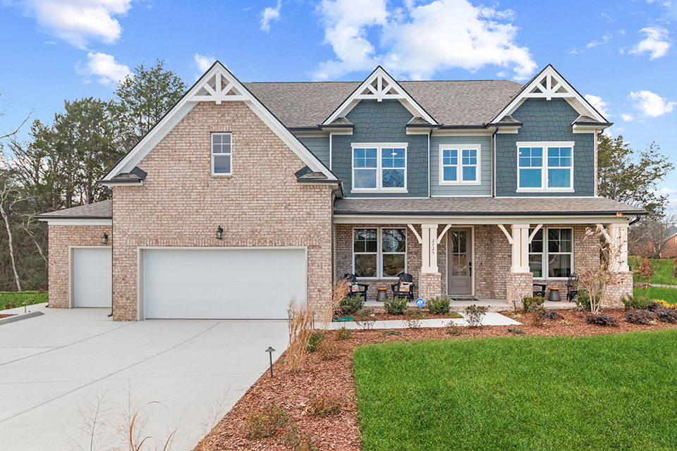 A house with a garage.