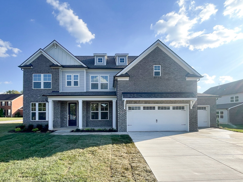 A house with a garage.