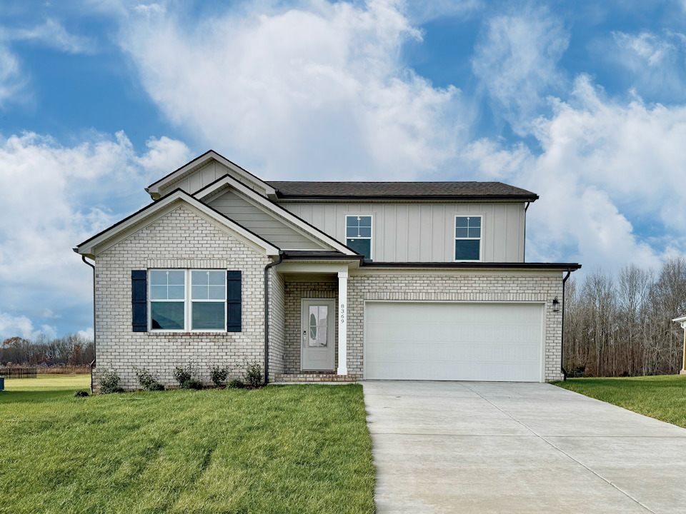 A house with a garage.