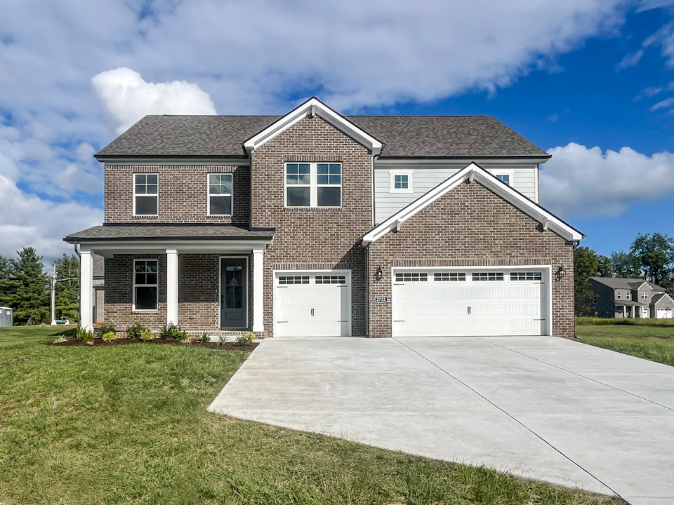 A house with a garage.