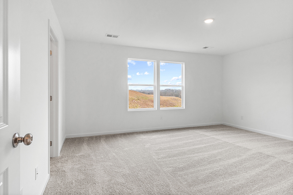 A room with a window.