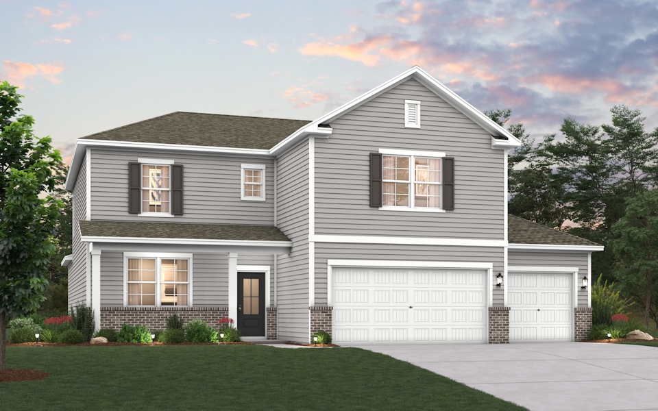A house with a garage.