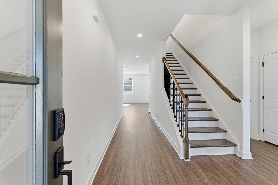 A staircase in a house.