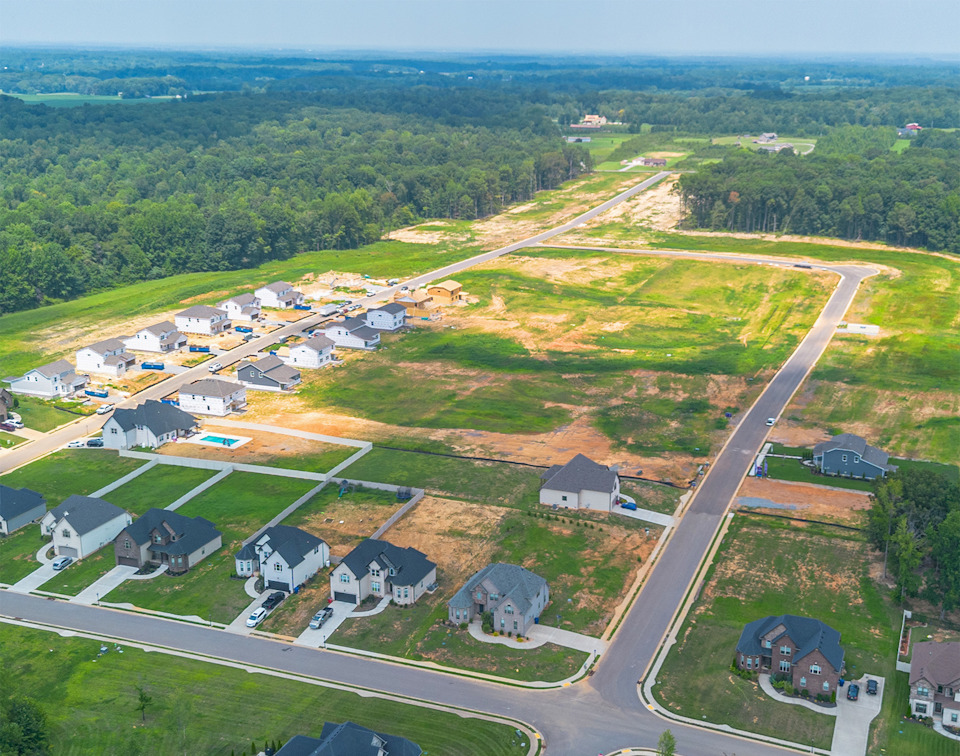 A farm with many houses.
