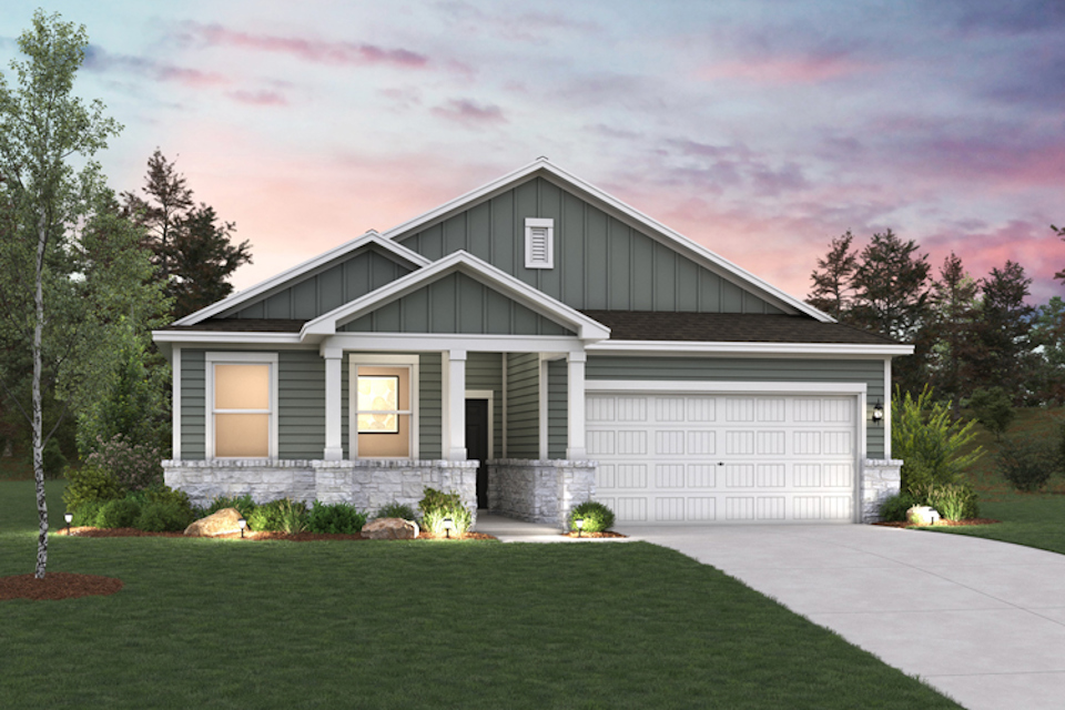 A house with a garage.