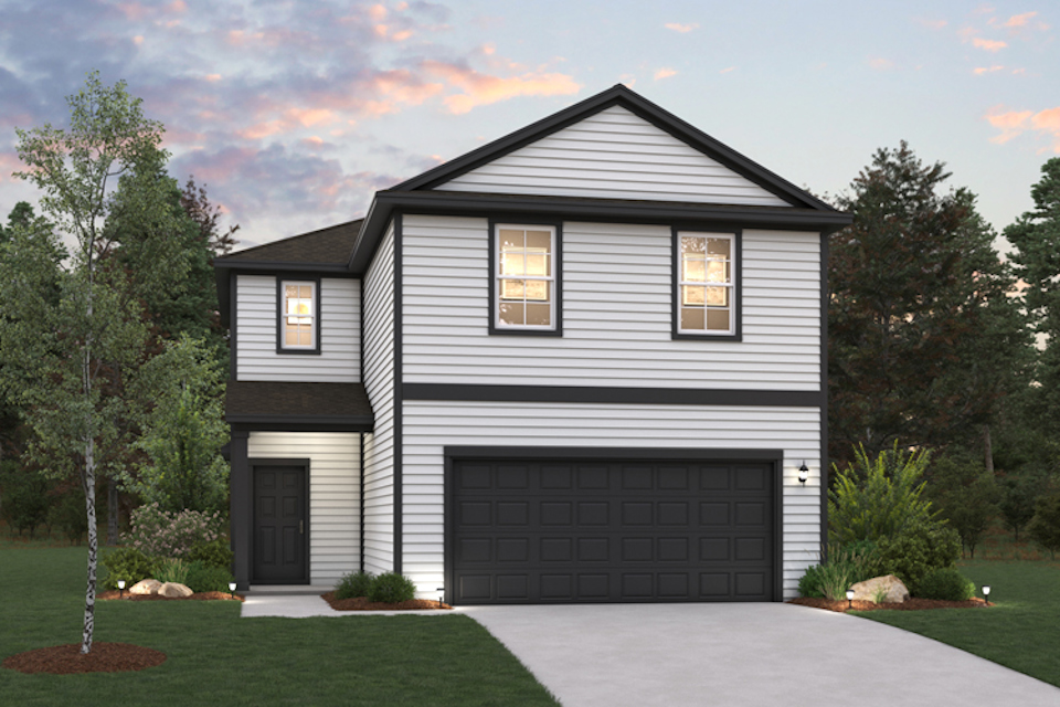 A house with a garage.
