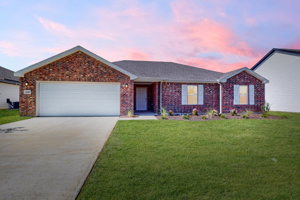 A house with a garage.