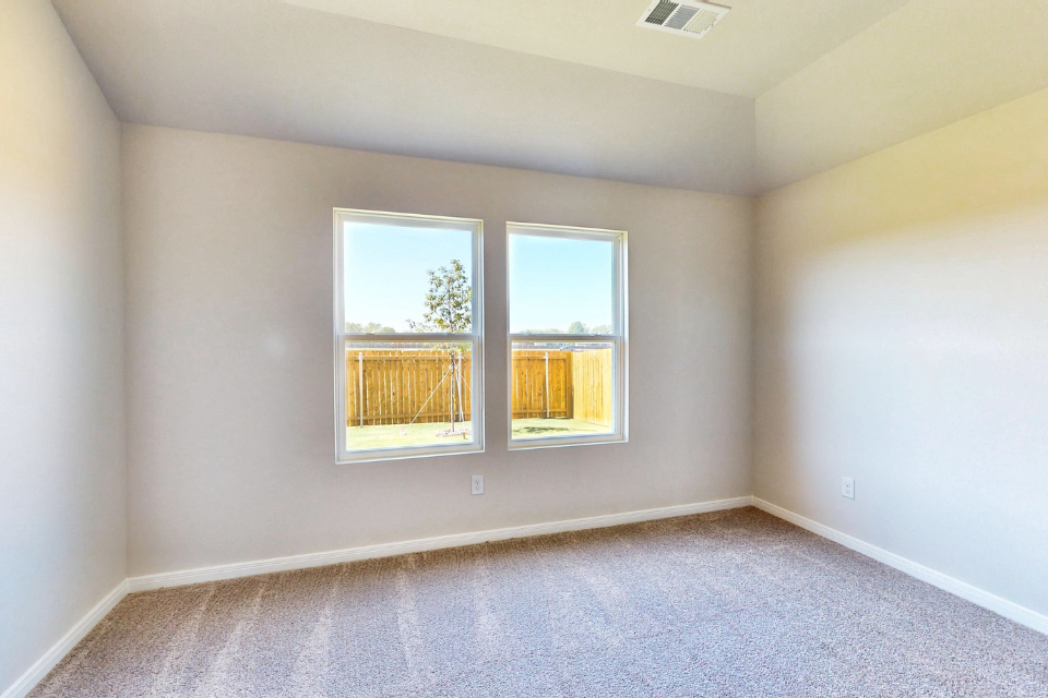 A room with windows.